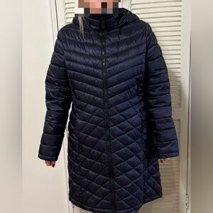 CALVIN KLEIN Women's Premium Down Hooded Packable Puffer Coat XL